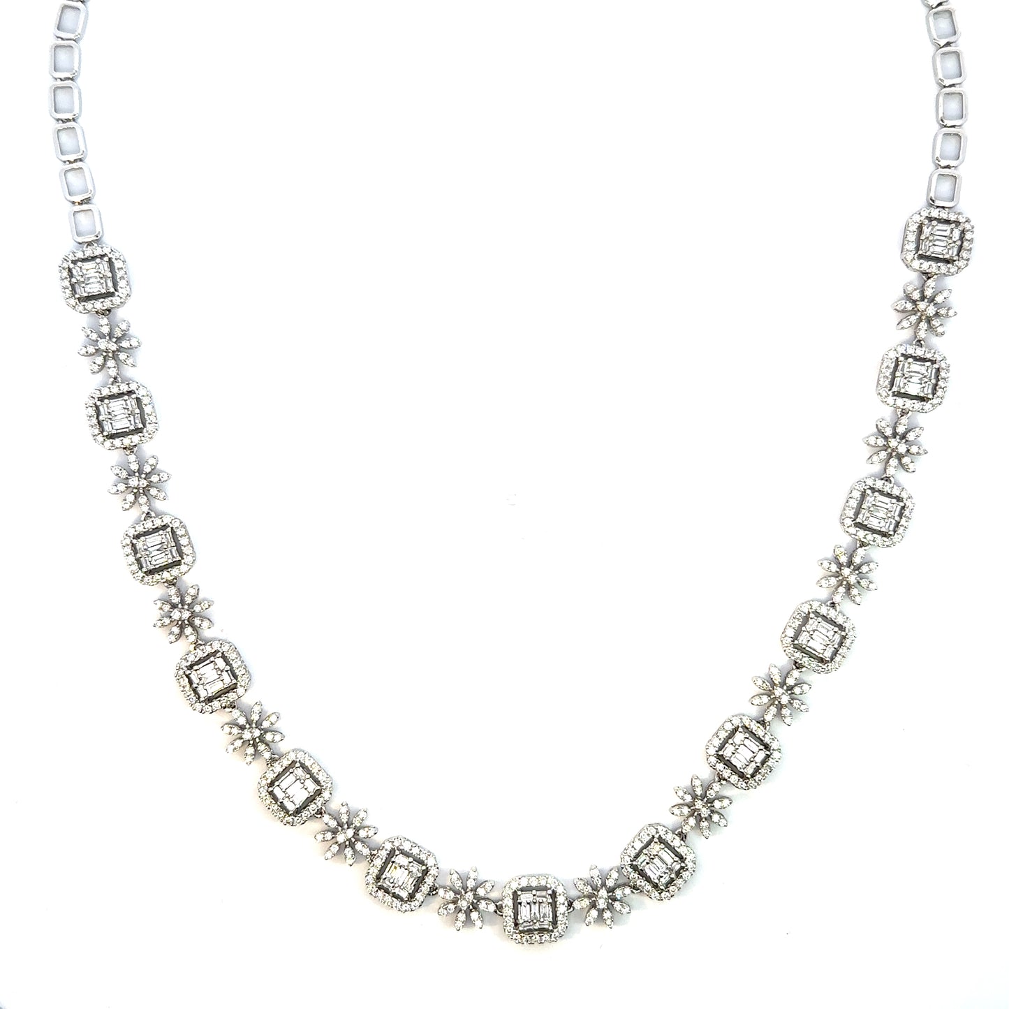 DIAMOND CLUSTER NECKLACE