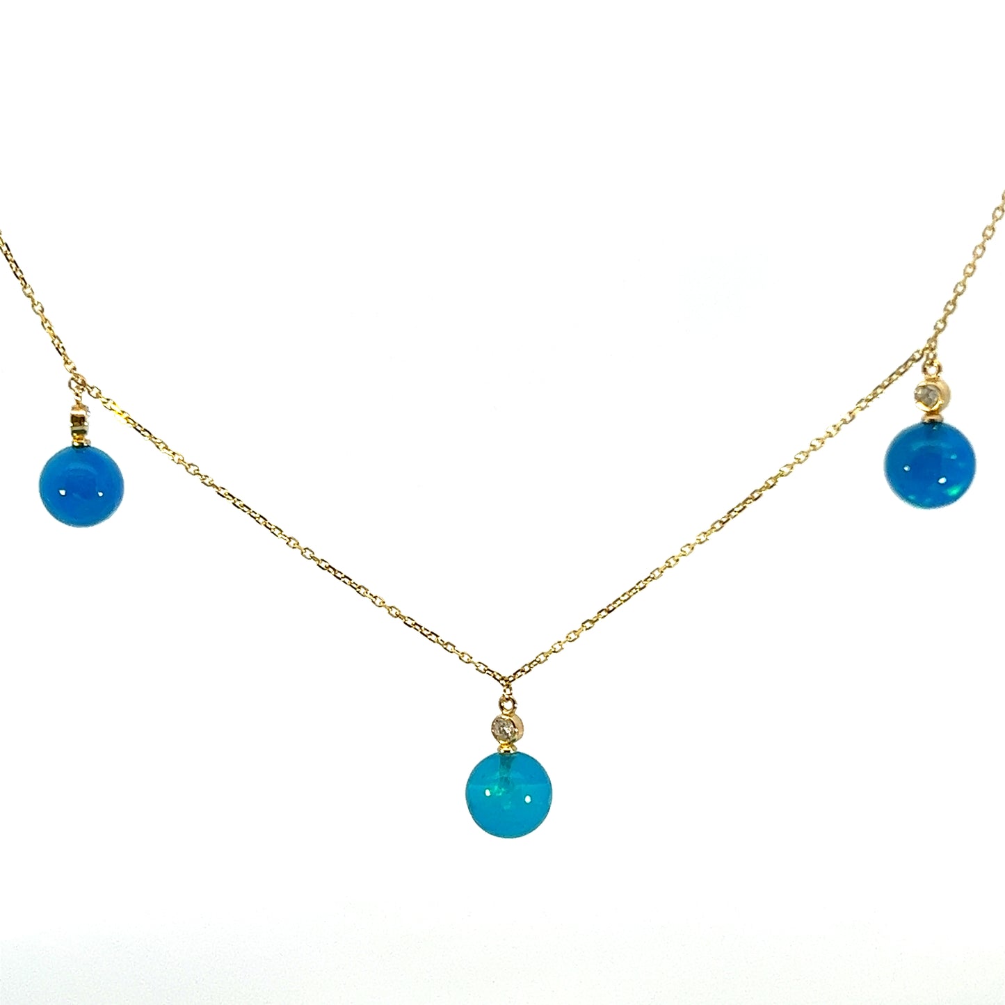 OPAL AND DIAMOND NECKLACE