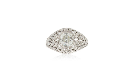 PLATINUM ART DECO DIAMOND RING