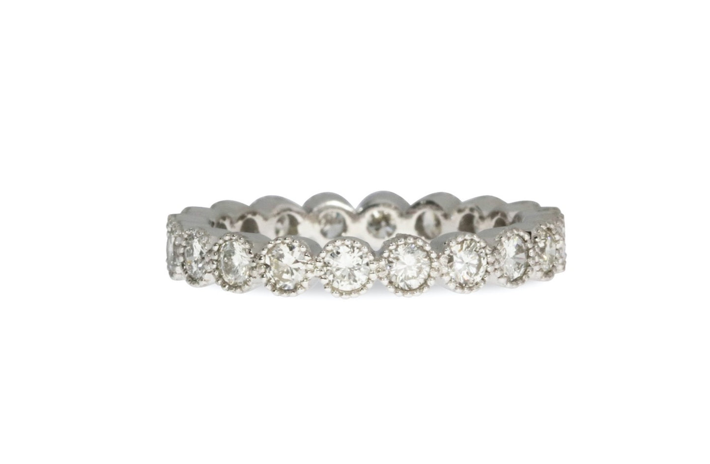 Diamond Bezel White Gold Eternity band