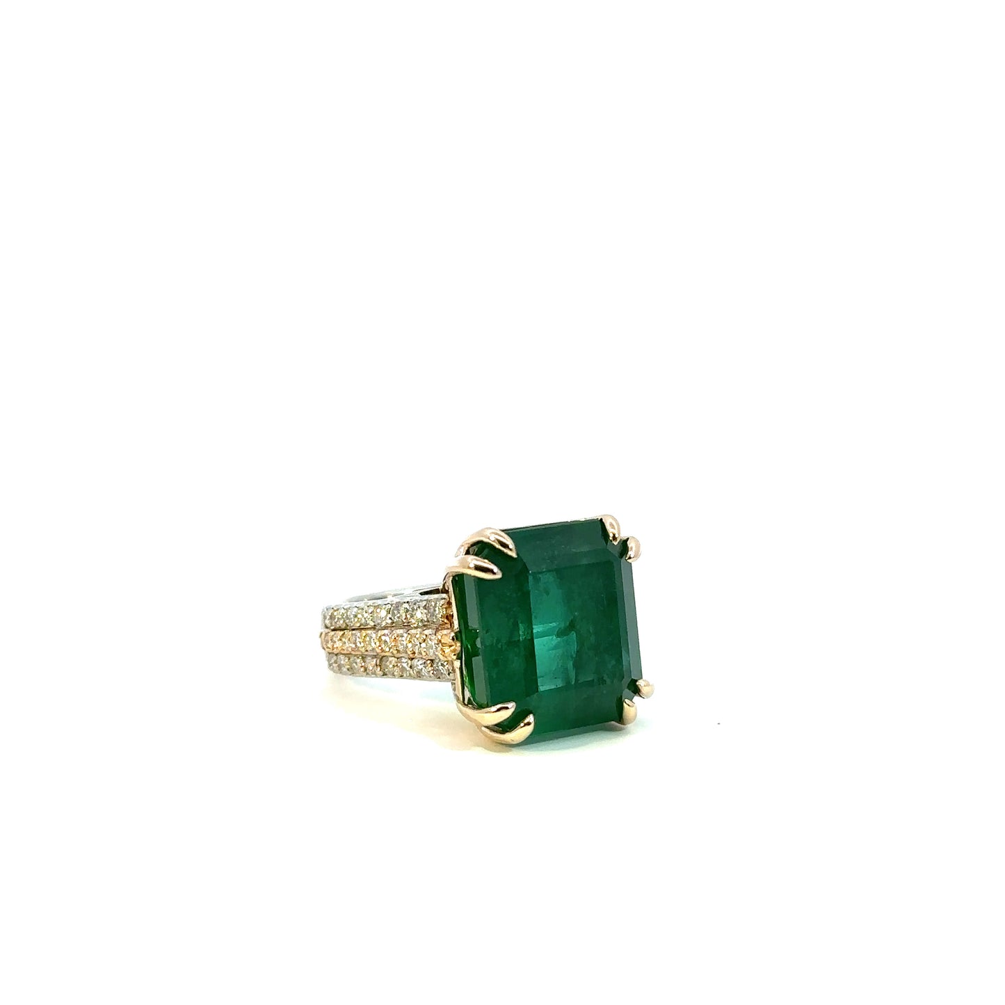 ZAMBIAN EMERALD & DIAMOND RING