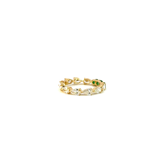 PEAR SHAPE & DIAMOND ETERNITY RING