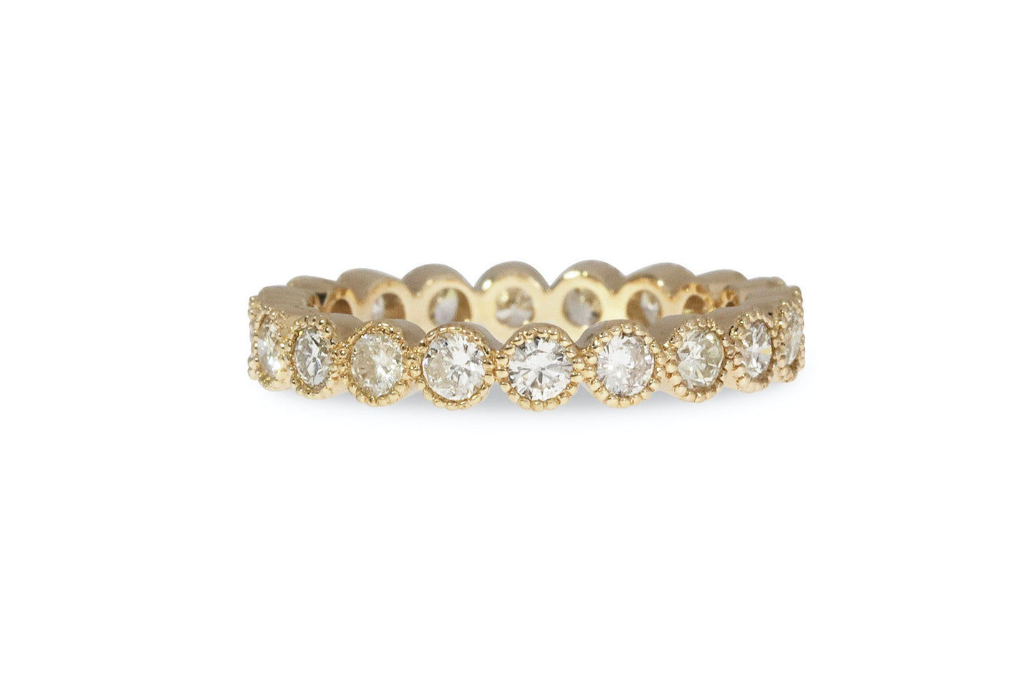 Diamond milgrain bezel Eternity Band