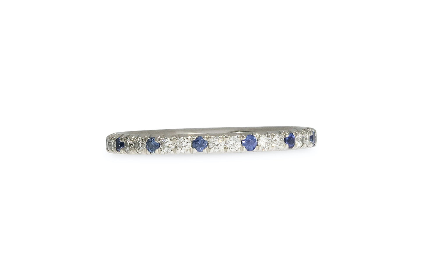 Platinum Sapphire and Diamond Eternity Ring