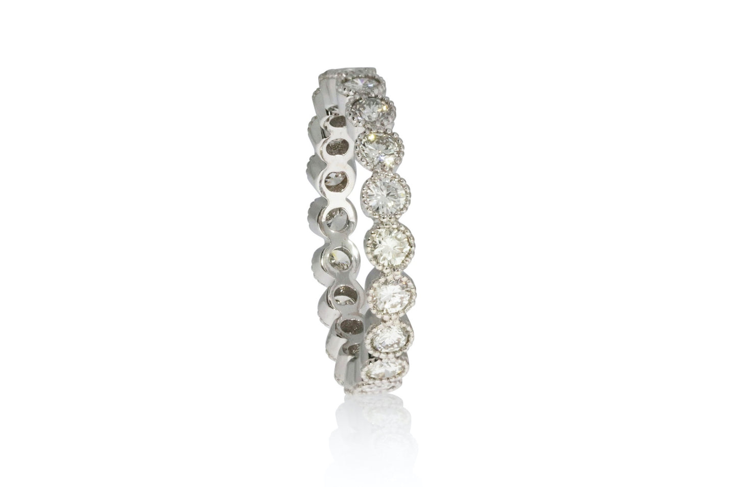 Diamond Bezel White Gold Eternity band