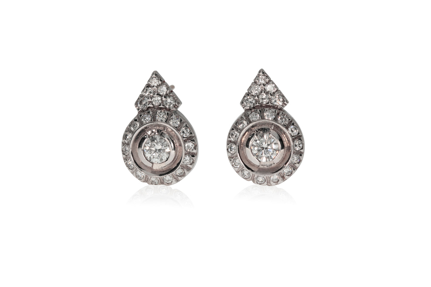 Earrings White Gold Halo