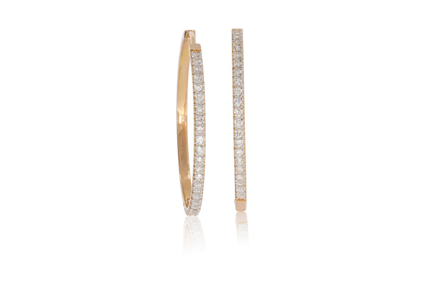 Yellow Hoop Earrings 18K