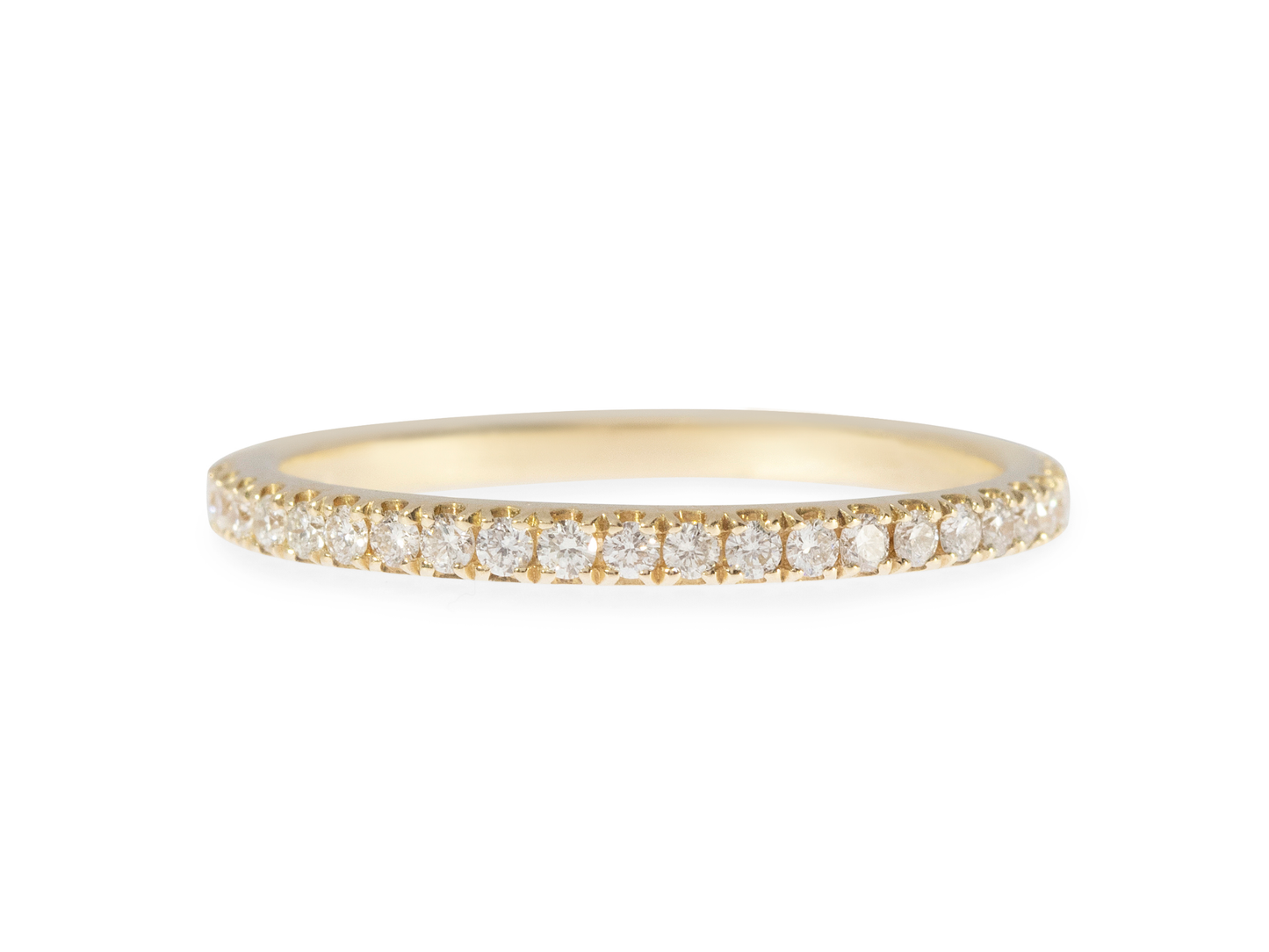 Diamond Yellow Gold Half Eternity Band