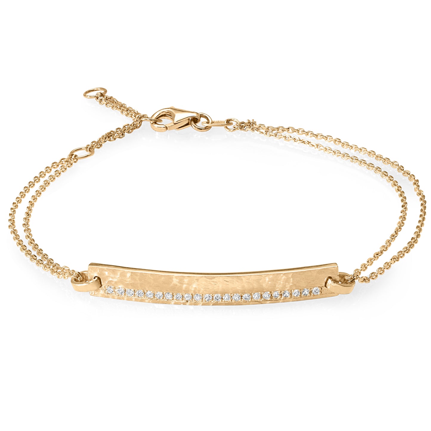 YELLOW GOLD BAR DIAMOND BRACELET