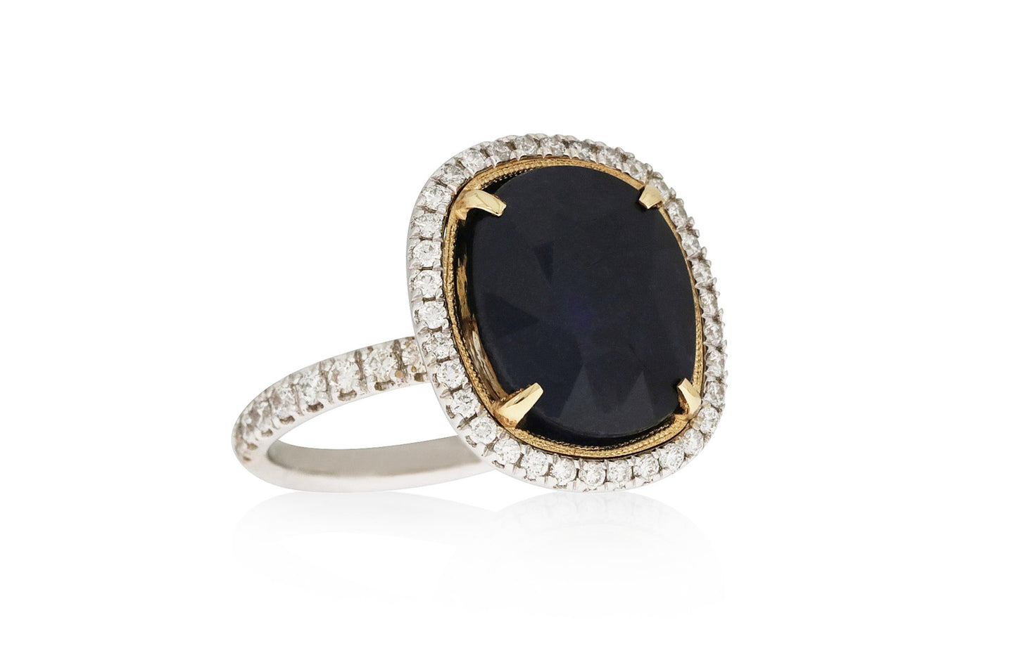 Two Tone Sapphire Ring