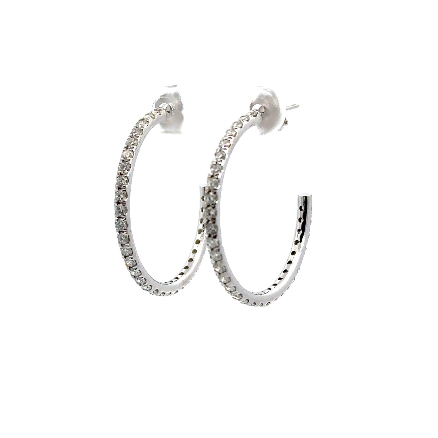 HALF HOOP DIAMOND-EARRINGS