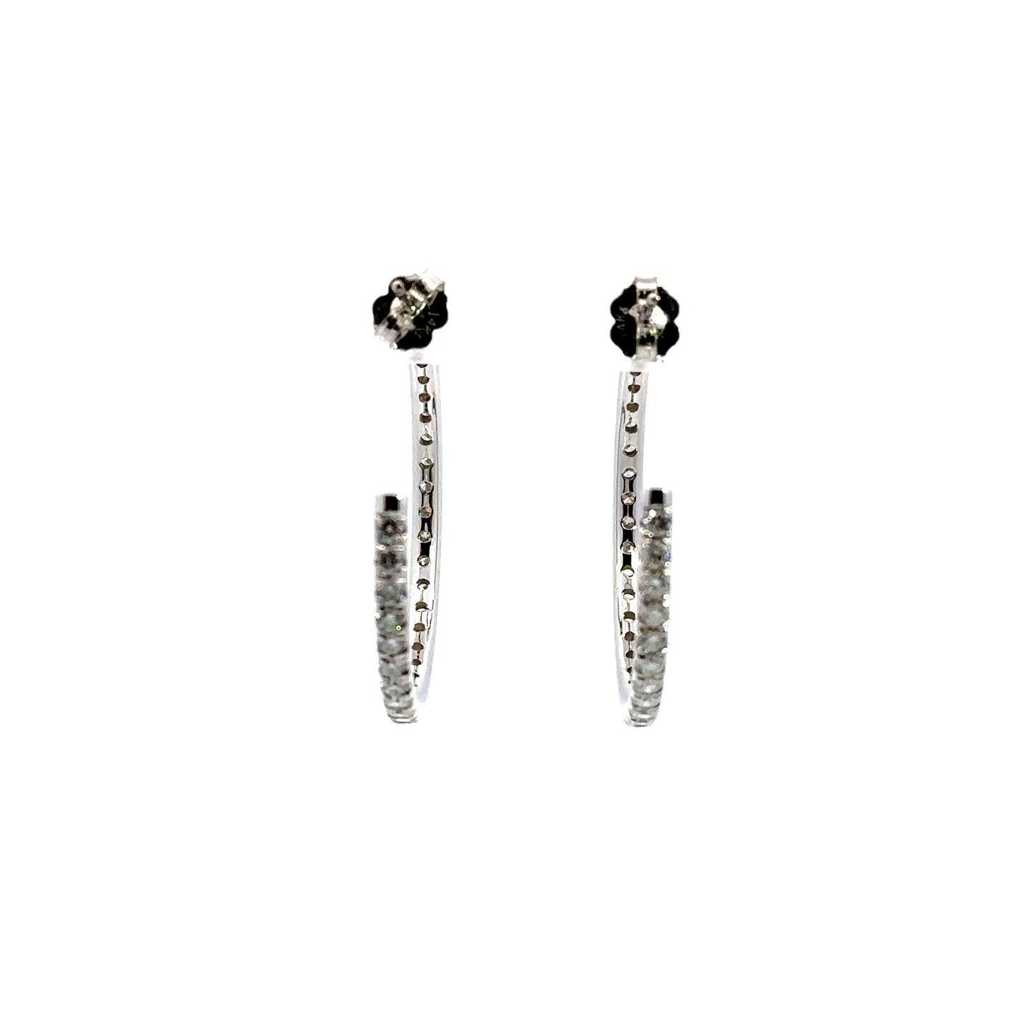 HALF HOOP DIAMOND-EARRINGS