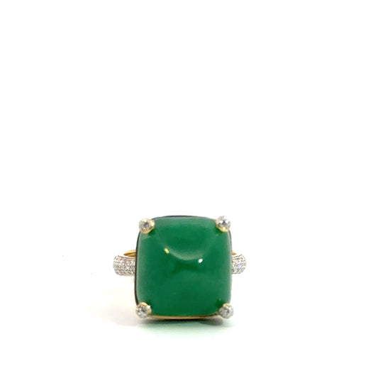 Sugarloaf Emerald Diamond ring