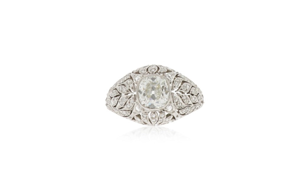 PLATINUM ART DECO DIAMOND RING