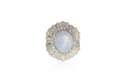 Platinum Star Sapphire Ring