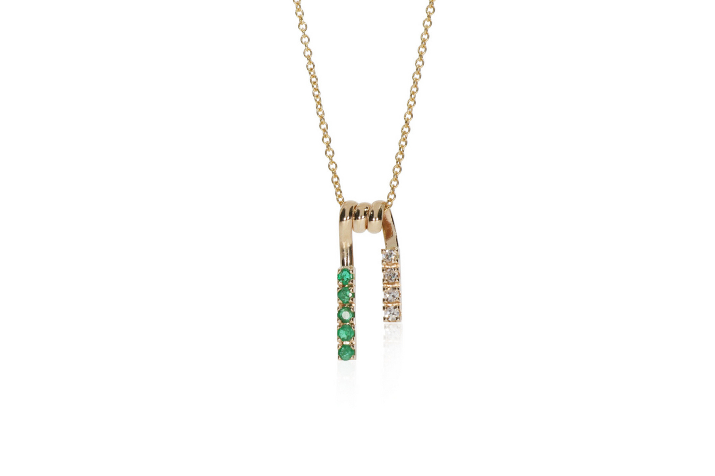 Yellow Gold Emerald Pendant