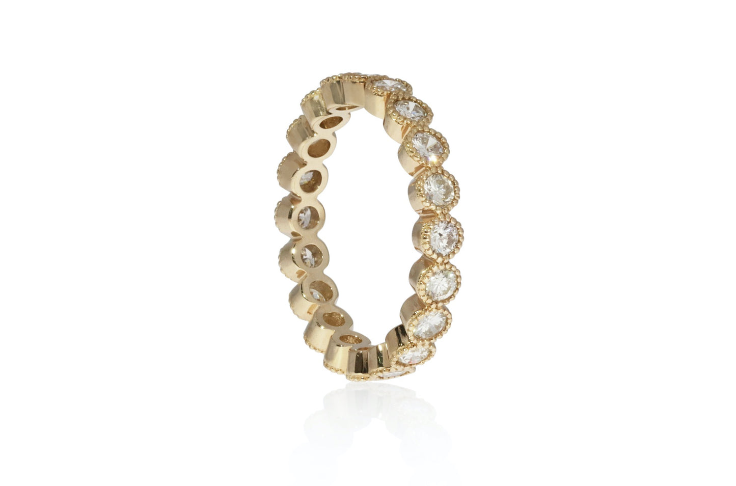 Diamond milgrain bezel Eternity Band