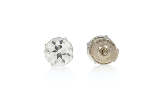 White Gold Stud Earrings