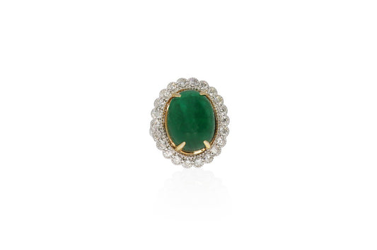 Emerald halo Ring