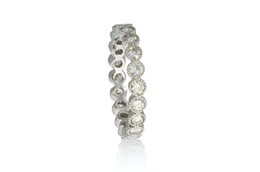 Diamond Bezel White Gold Eternity band