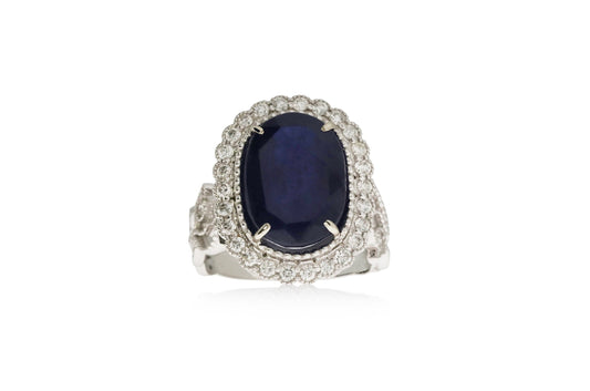 Sapphire and Diamond Ring