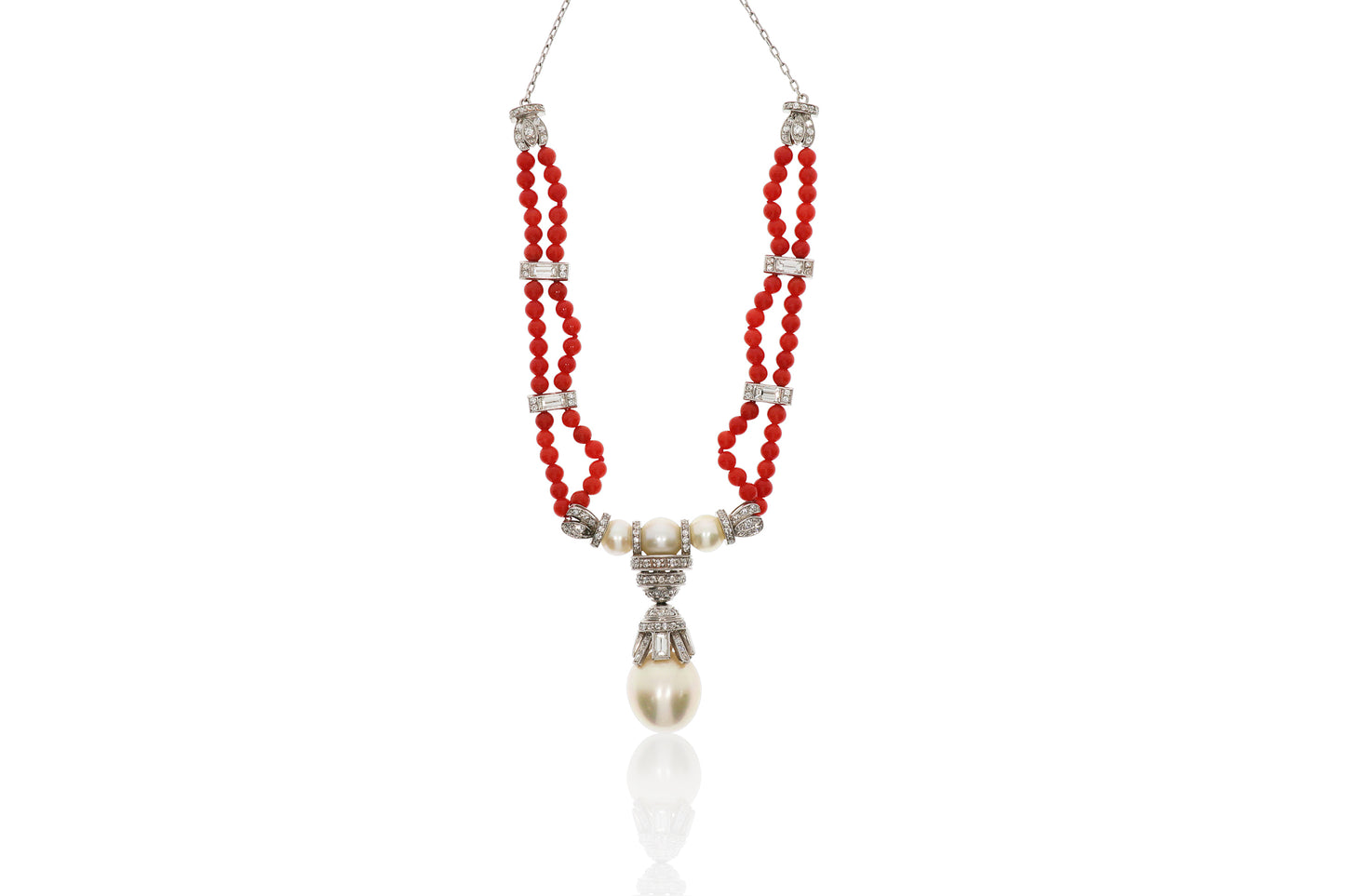 Pearl Coral Beads Necklace