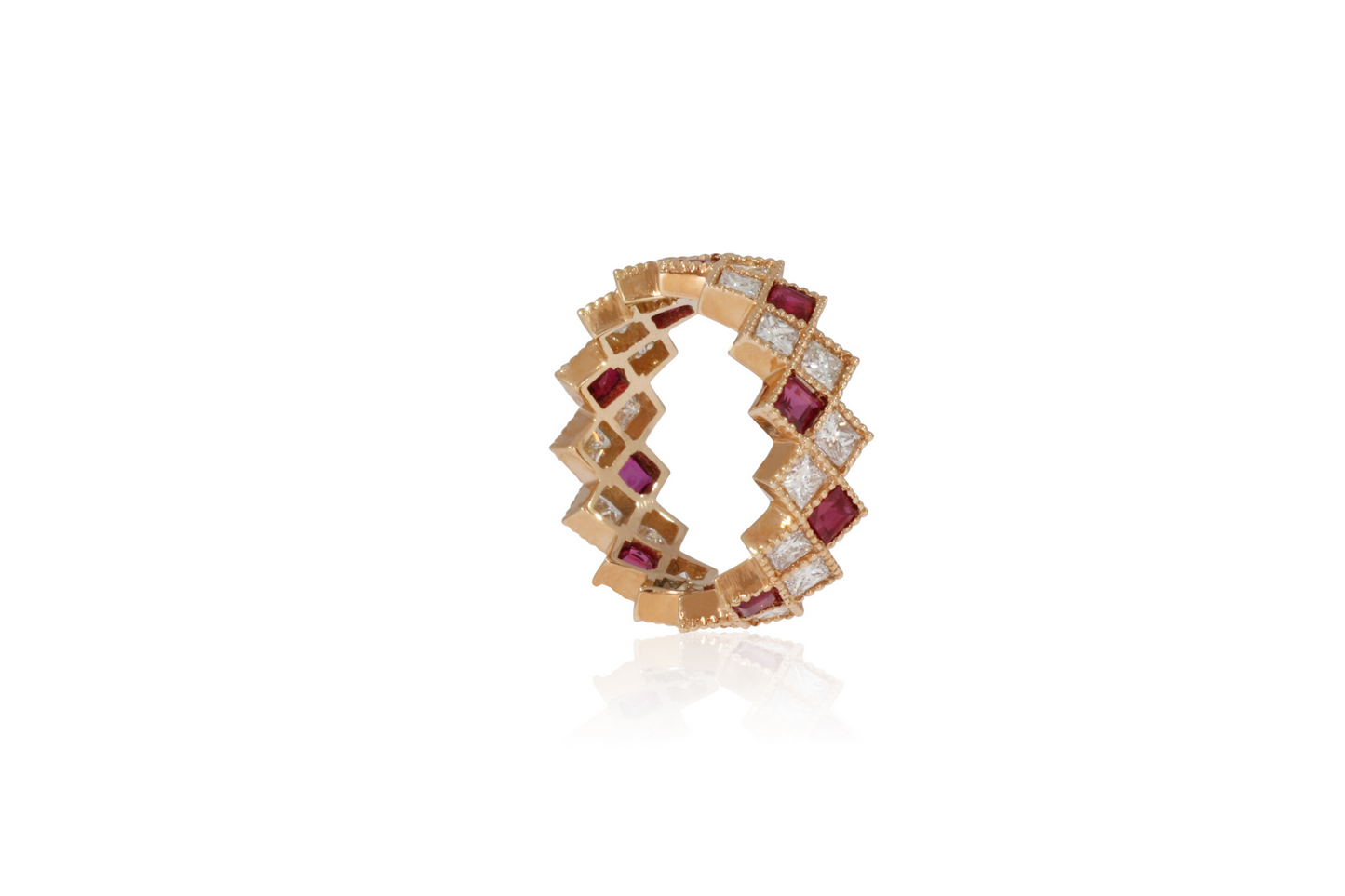 Ruby and Diamond Band Ring