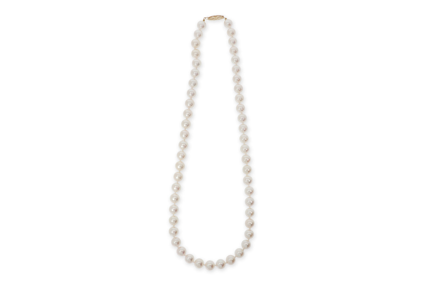Yellow Gold Clap Pearl Necklace