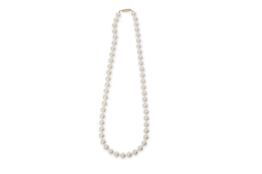 Yellow Gold Clap Pearl Necklace