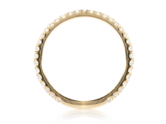 Diamond Yellow Gold Half Eternity Band