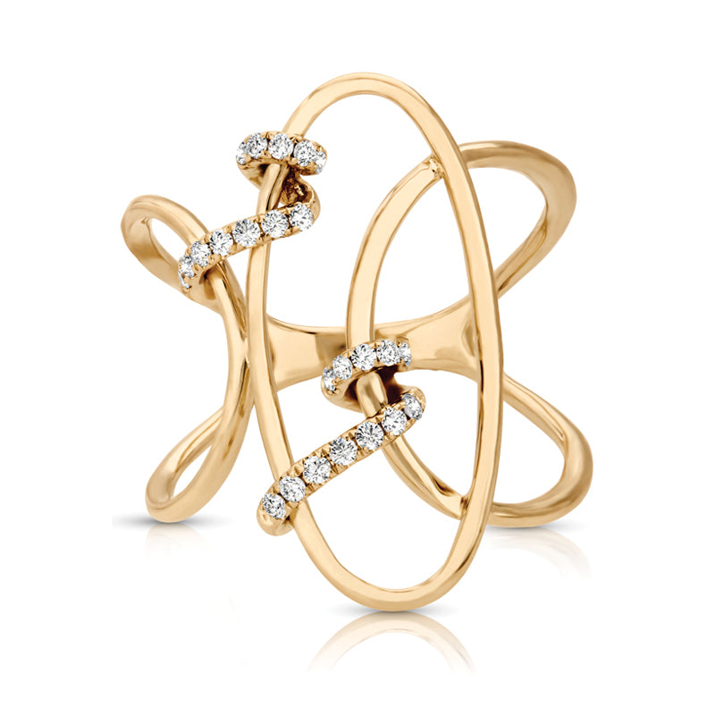 OVAL DIAMOND TWIST RING
