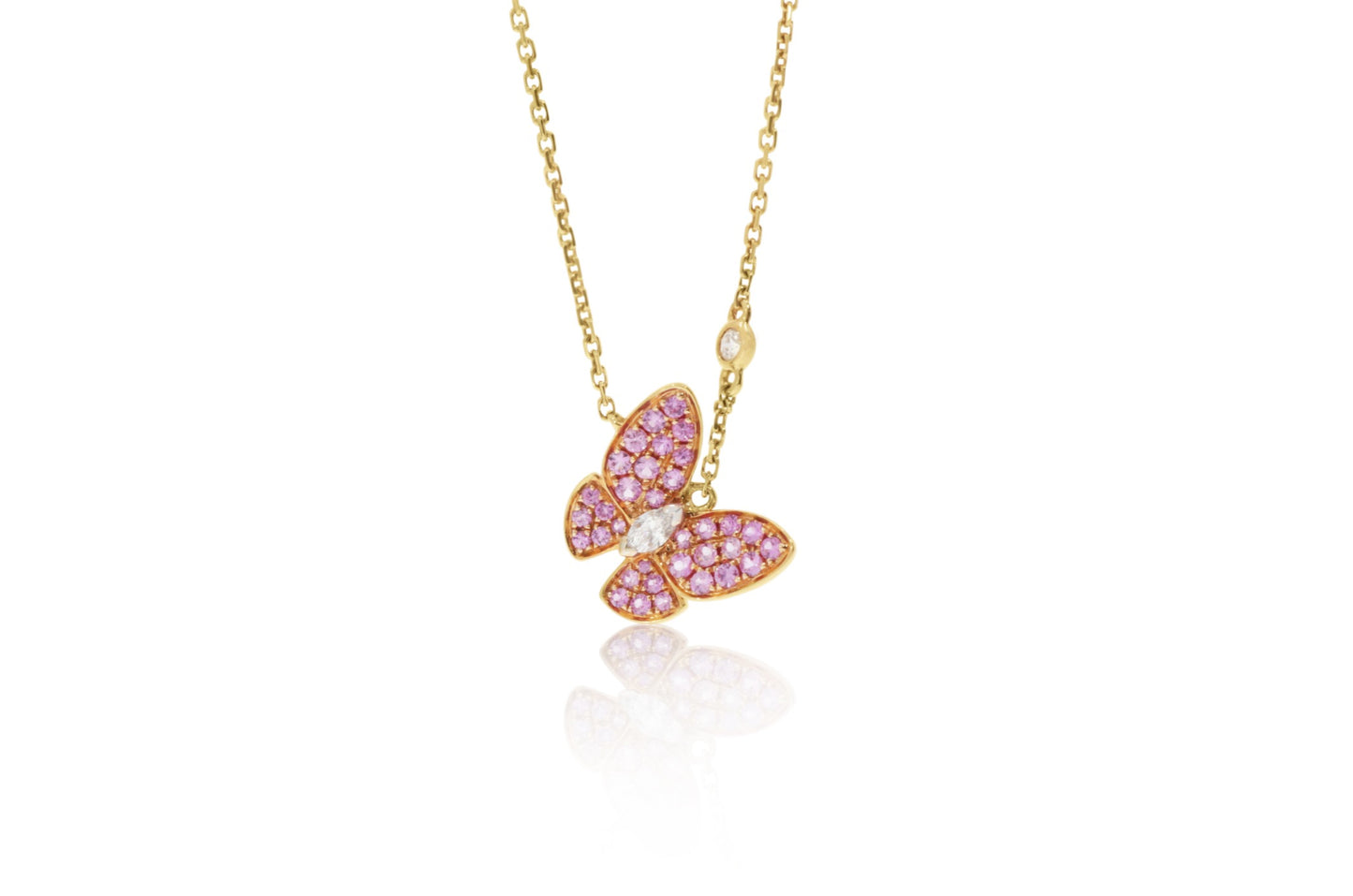 Sapphire Butterfly Pendant