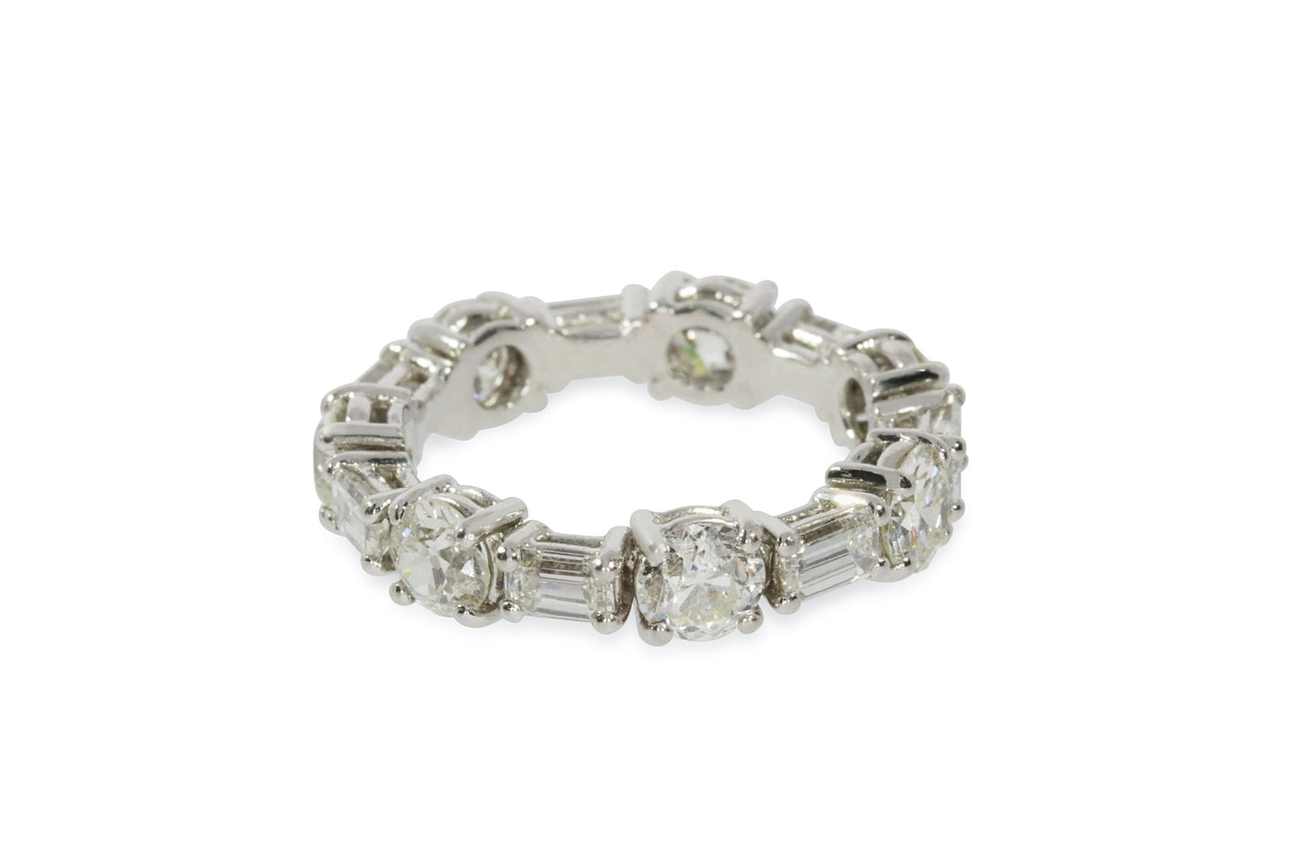 Platinum Eternity Band Straight Baguettes Ring
