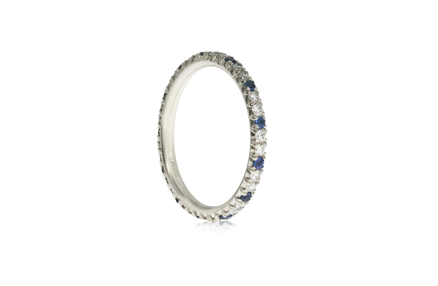 Platinum Sapphire and Diamond Eternity Ring
