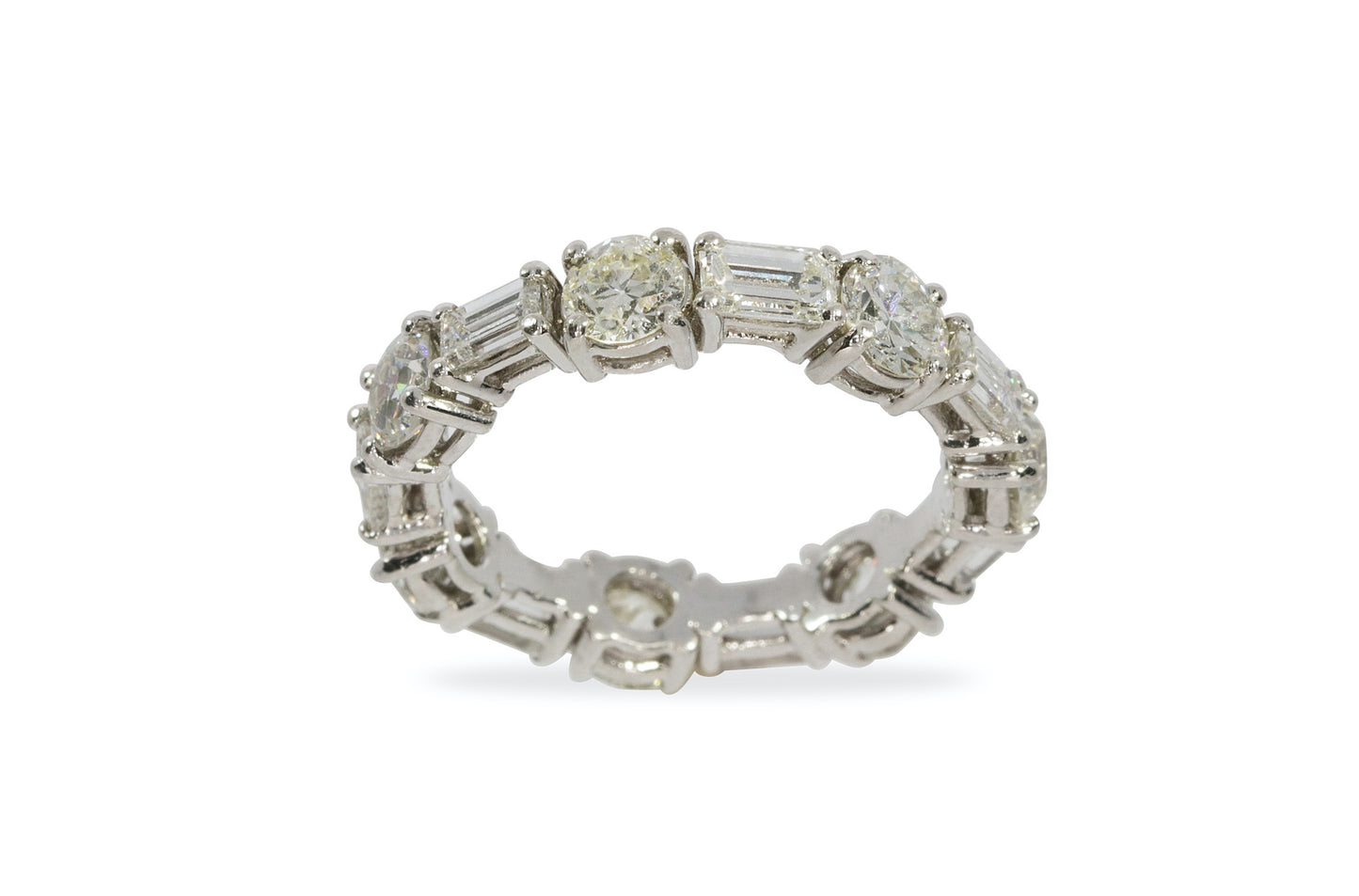 Platinum Eternity Band Straight Baguettes Ring