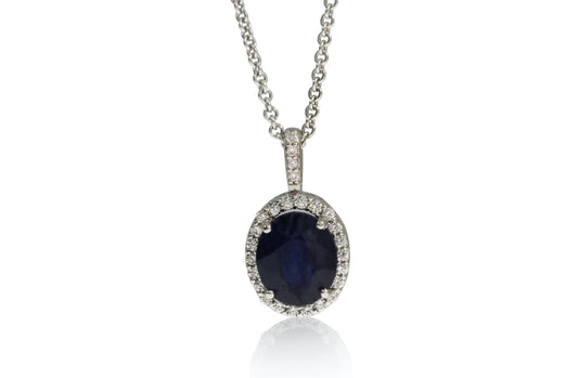 White Gold Sapphire Pendant