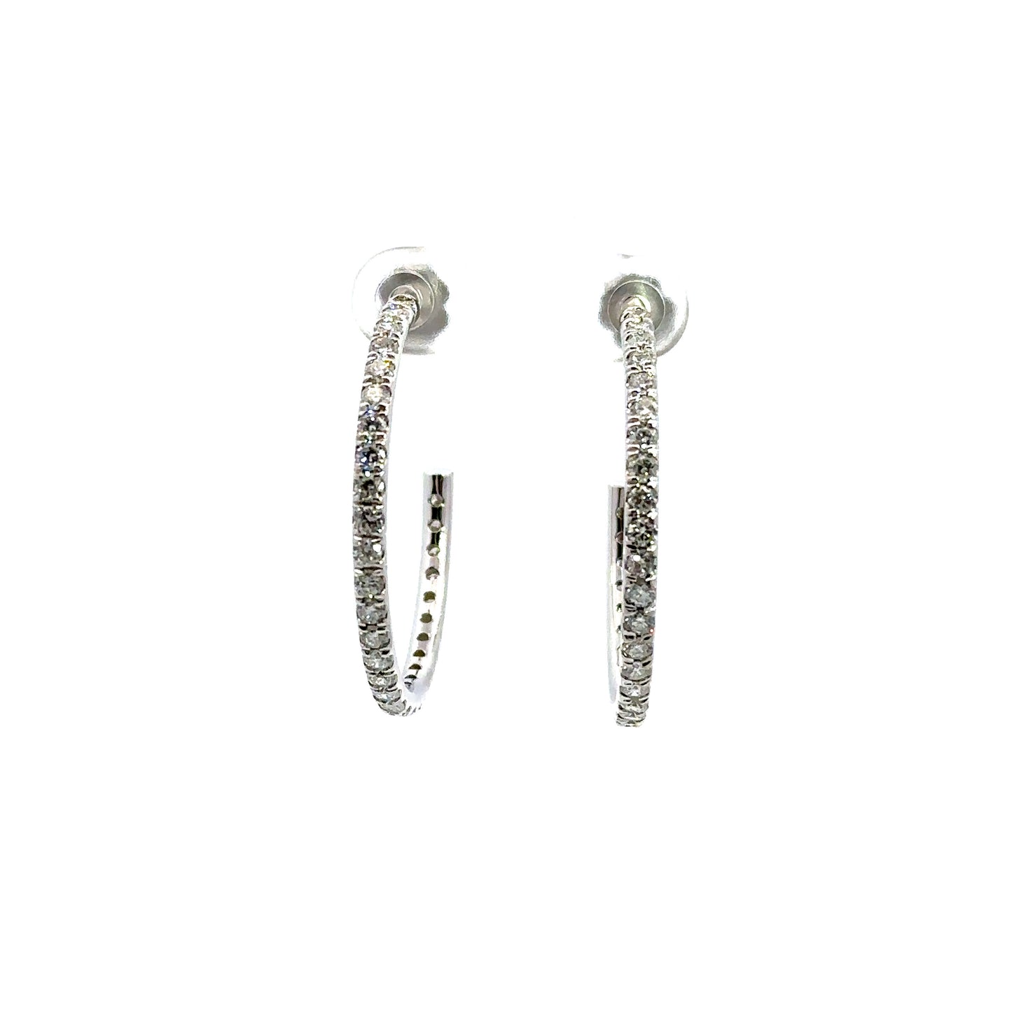 HALF HOOP DIAMOND-EARRINGS